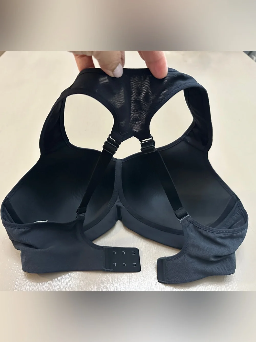 Nike Dri-FIT High Support Molded Sports Bra Black 36C Racerback Padded